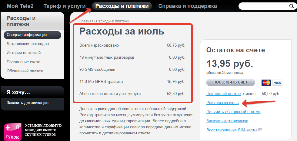 Как получить детализацию звонков если Вы абонент Теле 2 Как получить детализацию звонков если Вы абонент Теле 2